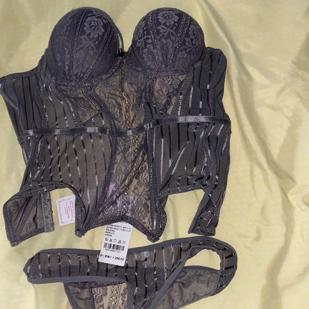 grey lingerie set medium (new)